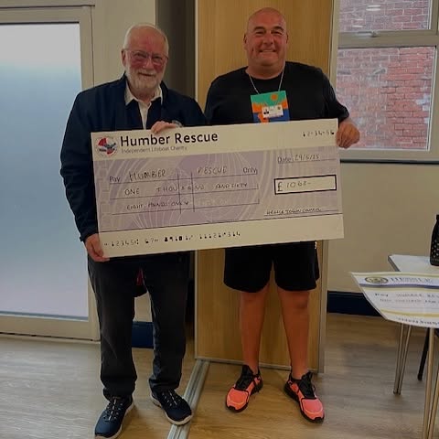 We’d like to extend a thank you to the Lord Mayor of Hessle, Steve Craig, for his generous support of Humber Rescue.

Last Wednesday, our Chairman Dave Roberts was proudly presented with a cheque for £1,068, raised through the Mayor’s Service and the recent Love Hessle event. 

We have been chosen as the Mayor’s charity this year, and are incredibly grateful for the ongoing support from both him and the local community.

Every donation makes a real difference in helping us continue our life saving work on the Humber.