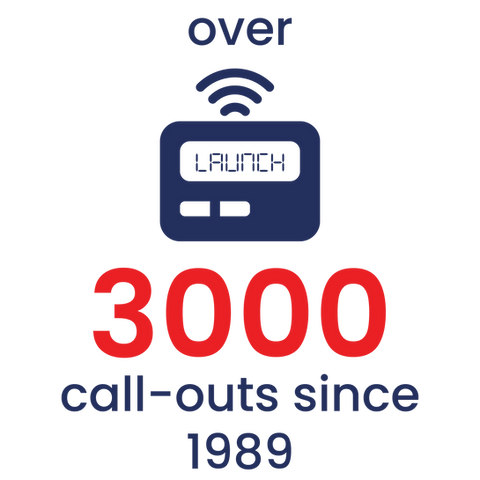 over 3000 call-outs since 1989